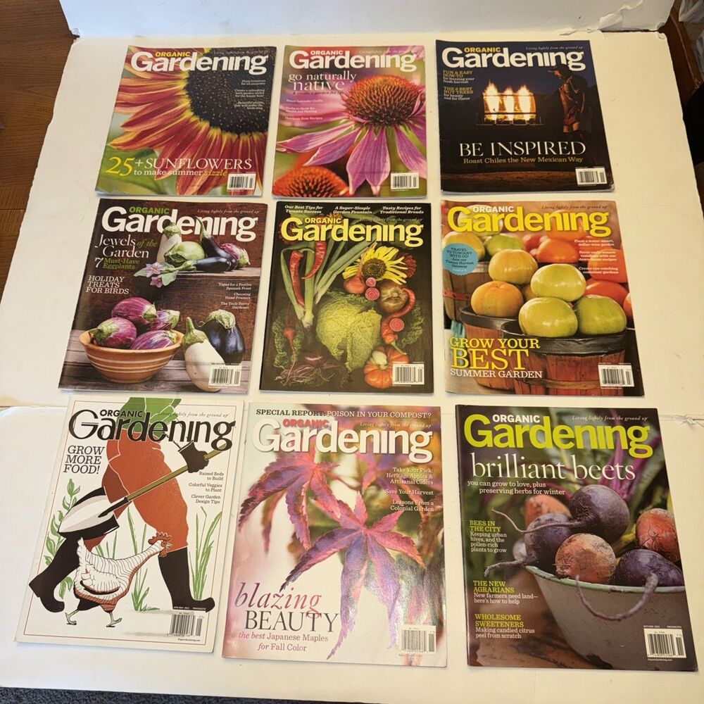 Magazine Organic Gardening Lot 2012 2014 2011 2013 2010 Dec Jan April May June